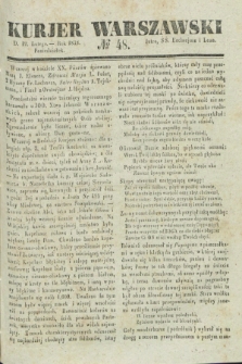 Kurjer Warszawski. 1838, № 48 (19 lutego)