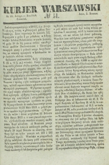 Kurjer Warszawski. 1838, № 51 (22 lutego)