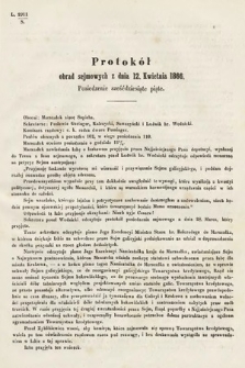 [Kadencja I, sesja III, pos. 65] Protokoły z 3. Sesyi I. Peryodu Sejmu Krajowego Królestwa Galicyi i Lodomeryi wraz z Wielkiem Księstwem Krakowskiem z roku 1865/6. Protokół 65