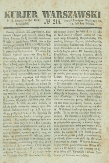 Kurjer Warszawski. 1838, № 214 (13 sierpnia)