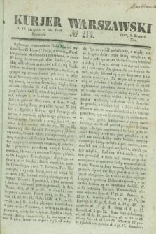 Kurjer Warszawski. 1838, № 219 (19 sierpnia)