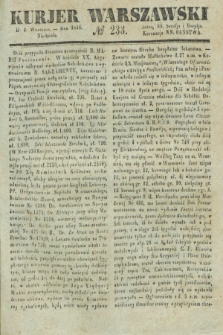 Kurjer Warszawski. 1838, № 233 (2 września)