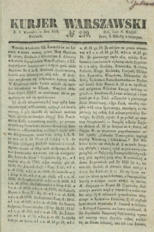 Kurjer Warszawski. 1838, № 239 (9 września)