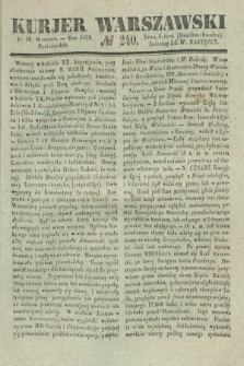 Kurjer Warszawski. 1838, № 240 (10 września)