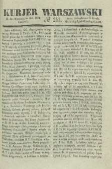 Kurjer Warszawski. 1838, № 243 (13 września)