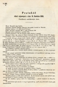 [Kadencja I, sesja III, pos. 68] Protokoły z 3. Sesyi I. Peryodu Sejmu Krajowego Królestwa Galicyi i Lodomeryi wraz z Wielkiem Księstwem Krakowskiem z roku 1865/6. Protokół 68