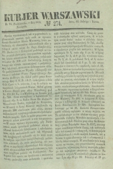 Kurjer Warszawski. 1838, № 274 (14 października)