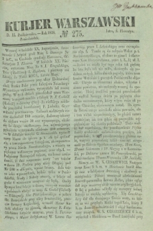 Kurjer Warszawski. 1838, № 275 (15 października)