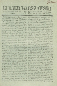 Kurjer Warszawski. 1838, № 281 (21 października)