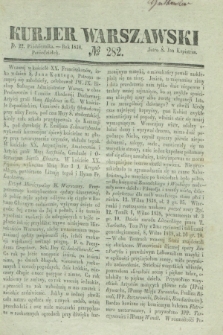 Kurjer Warszawski. 1838, № 282 (22 października)