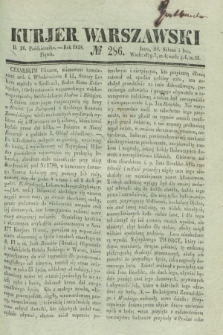 Kurjer Warszawski. 1838, № 286 (26 października)