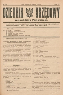 Dziennik Urzędowy Województwa Pomorskiego. 1927, nr 25