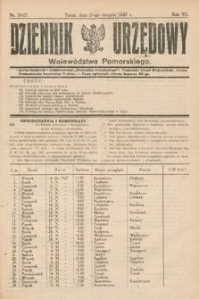 Dziennik Urzędowy Województwa Pomorskiego. 1927, nr 26-27