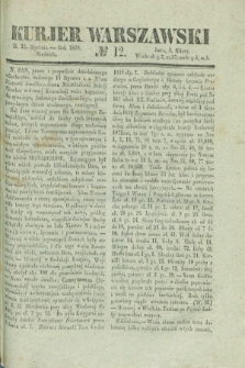 Kurjer Warszawski. 1839, № 12 (13 stycznia)