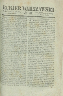 Kurjer Warszawski. 1839, № 20 (21 stycznia)
