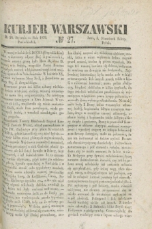 Kurjer Warszawski. 1839, № 27 (28 stycznia)