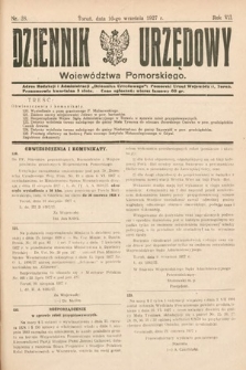 Dziennik Urzędowy Województwa Pomorskiego. 1927, nr 28