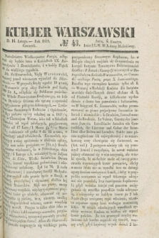 Kurjer Warszawski. 1839, № 43 (14 lutego)