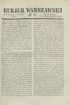 Kurjer Warszawski. 1839, № 92 (6 kwietnia)