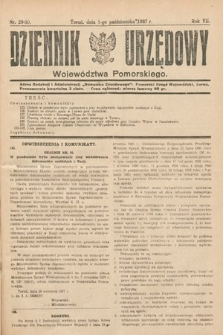 Dziennik Urzędowy Województwa Pomorskiego. 1927, nr 29-30