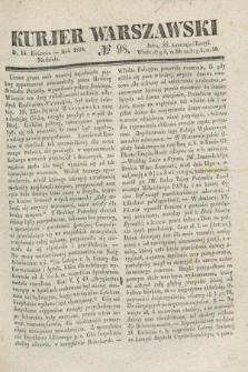 Kurjer Warszawski. 1839, № 98 (14 kwietnia)