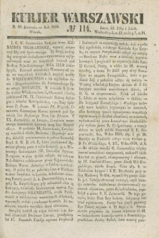 Kurjer Warszawski. 1839, № 114 (30 kwietnia)