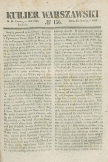 Kurjer Warszawski. 1839, № 156 (16 czerwca)