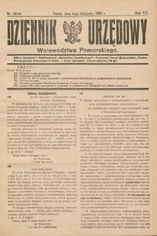 Dziennik Urzędowy Województwa Pomorskiego. 1927, nr 33-34