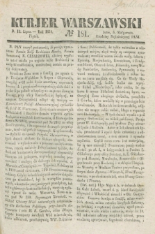 Kurjer Warszawski. 1839, № 181 (12 lipca)