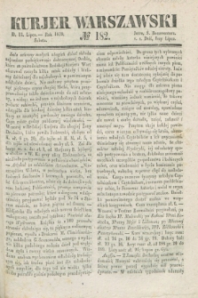 Kurjer Warszawski. 1839, № 182 (13 lipca)
