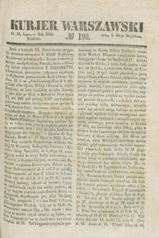 Kurjer Warszawski. 1839, № 190 (21 lipca)