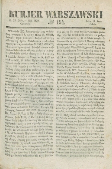 Kurjer Warszawski. 1839, № 194 (25 lipca)