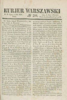 Kurjer Warszawski. 1839, № 200 (31 lipca)