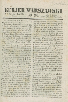 Kurjer Warszawski. 1839, № 206 (6 sierpnia)