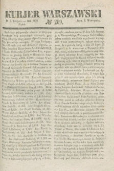 Kurjer Warszawski. 1839, № 209 (9 sierpnia)