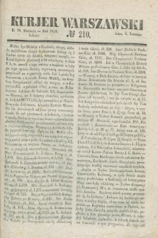 Kurjer Warszawski. 1839, № 210 (10 sierpnia)