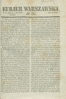 Kurjer Warszawski. 1839, № 211 (11 sierpnia)