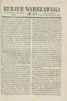 Kurjer Warszawski. 1839, № 213 (13 sierpnia)