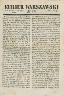 Kurjer Warszawski. 1839, № 233 (3 września)