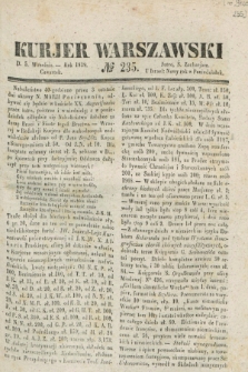 Kurjer Warszawski. 1839, № 235 (5 września)