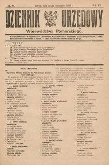Dziennik Urzędowy Województwa Pomorskiego. 1927, nr 35