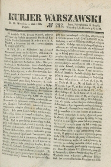 Kurjer Warszawski. 1839, № 242 (13 września)