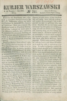 Kurjer Warszawski. 1839, № 243 (14 września)