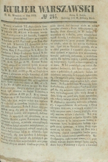 Kurjer Warszawski. 1839, № 245 (16 września)