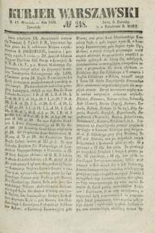 Kurjer Warszawski. 1839, № 248 (19 września)