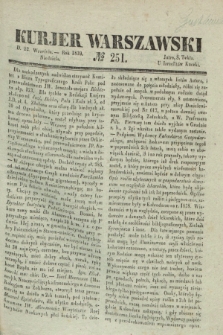 Kurjer Warszawski. 1839, № 251 (22 września)