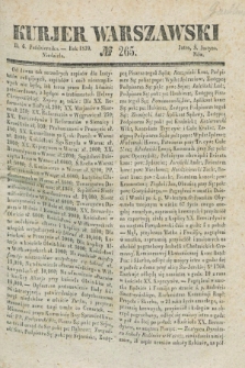 Kurjer Warszawski. 1839, № 265 (6 października)