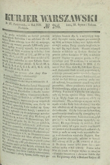 Kurjer Warszawski. 1839, № 286 (27 października)