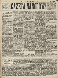 Gazeta Narodowa. 1881, nr 278