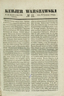 Kurjer Warszawski. 1840, № 22 (23 stycznia)